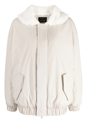 tout a coup faux shearling-trim jacket - Neutrals