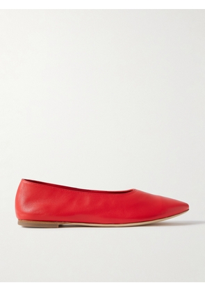 STAUD - Alba Leather Ballet Flats - Red - IT35,IT35.5,IT36,IT36.5,IT37,IT37.5,IT38,IT38.5,IT39,IT39.5,IT40,IT40.5,IT41,IT41.5,IT42