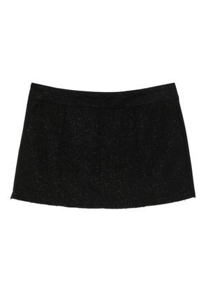 Eleh glitter-trimmed cotton skirt - Black