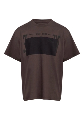MM6 Maison Margiela graphic-print cotton t-shirt - Brown