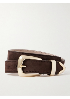 KHAITE - Benny Suede Belt - Brown - 70,75,80,85,90