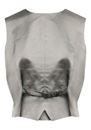 MM6 Maison Margiela satin-finish waistcoat - Grey