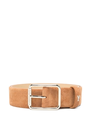 Patrizia Pepe suede buckle belt - Brown