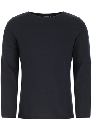 Saint James elbow-patches cotton T-shirt - Blue