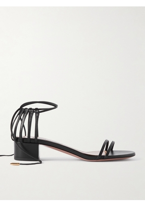 Aquazzura - Straight To Heaven Leather Sandals - Black - IT35,IT35.5,IT36,IT36.5,IT37,IT37.5,IT38,IT38.5,IT39,IT39.5,IT40,IT40.5,IT41,IT41.5,IT42