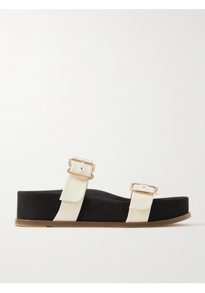 Gabriela Hearst - Wren Leather Platform Slides - Ivory - IT35,IT36,IT37,IT37.5,IT38,IT38.5,IT39,IT39.5,IT40,IT41,IT42