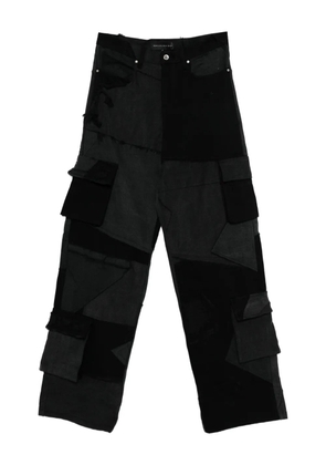 Who Decides War panelled-design denim - Black