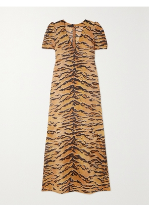 Zimmermann - Matchmaker Tiger-print Silk Maxi Dress - Brown - 00,1,2,3,4