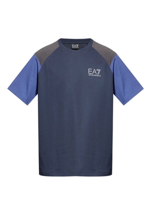 Ea7 Emporio Armani colour-block raglan-sleeve T-shirt - Blue