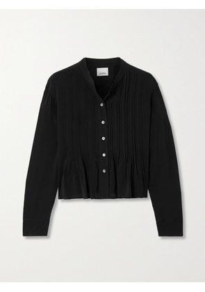 Isabel Marant - Adzara Pintucked Chiffon Blouse - Black - FR 34,FR 36,FR 38,FR 40,FR 42,FR 44