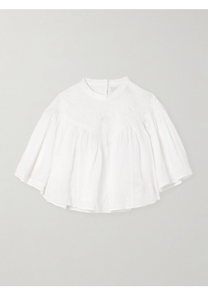 MARANT ÉTOILE - Elodia Embroidered Ramie Blouse - White - FR 34,FR 36,FR 38,FR 40,FR 42,FR 44