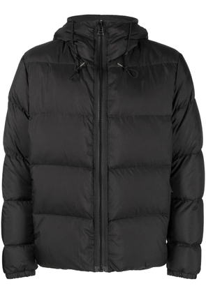 Ten C drawstring hood padded jacket - Black