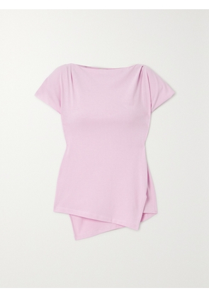 MARANT ÉTOILE - Sebani Asymmetric Cotton-jersey T-shirt - Pink - x small,small,medium,large,x large