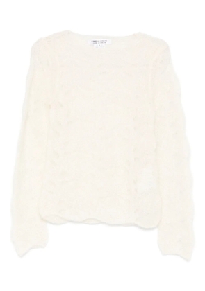 Comme Des Garçons open-knit wool sweater - Neutrals