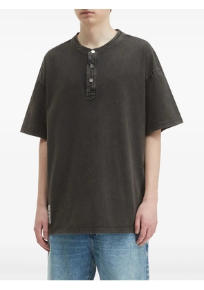 Musium Div. button-detail oversized T-shirt - Grey