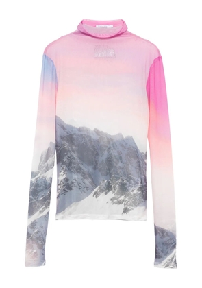Patrizia Pepe mountain-motif sweatshirt - Pink