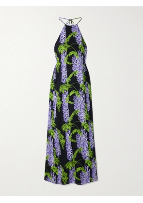 BERNADETTE - Frannie Floral-print Chiffon Halterneck Maxi Dress - Black - FR 34,FR 36,FR 38,FR 40,FR 42,FR 44,FR 46