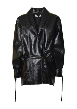 Nineminutes The Virgo Buffalo faux-leather coat - Black