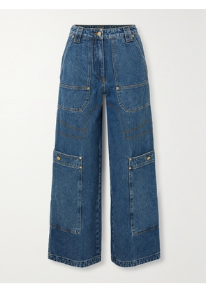 Cult Gaia - Wynn High-rise Wide-leg Cargo Jeans - Blue - 24,25,26,27,28,29,30,31