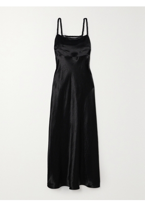 Max Mara - Leisure Baden Crinkled-satin Maxi Dress - Black - UK 2,UK 4,UK 6,UK 8,UK 10,UK 12,UK 14,UK 16,UK 18