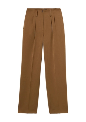 Brooks Brothers wide-leg pleated trousers - Brown