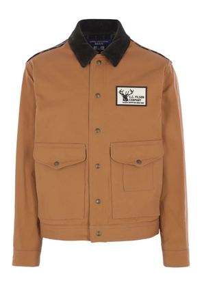 Junya Watanabe MAN plaid panel canvas jacket - Brown