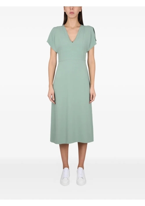 BOSS V-neck midi dress - Green