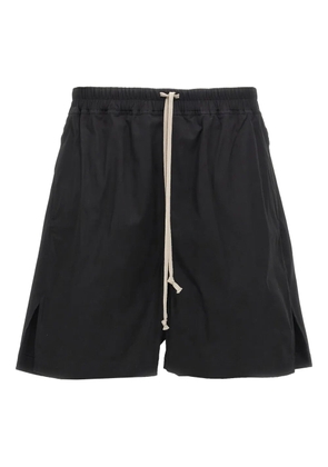 Rick Owens drawstring split cotton shorts - Black