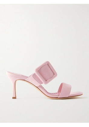 Manolo Blahnik - Gable 70 Buckled Suede Mules - Pink - IT35,IT35.5,IT36,IT36.5,IT37,IT37.5,IT38,IT38.5,IT39,IT39.5,IT40,IT40.5,IT41,IT41.5,IT42,IT43
