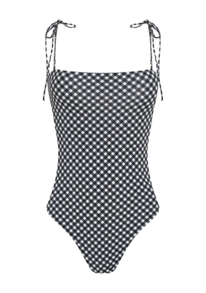 Lygia & Nanny Winona gingham-check one-piece swimsuit - Black