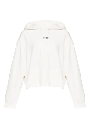 MM6 Maison Margiela Numbers-print hoodie - White