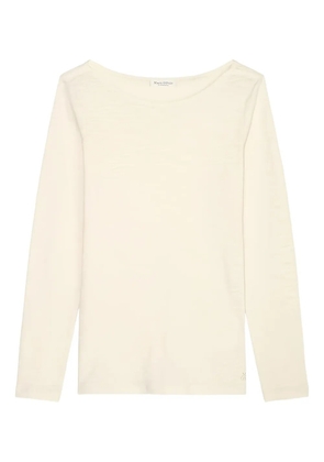Marc O'Polo wide-neck long-sleeve top - Neutrals