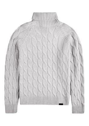 Fay cable knit roll-neck sweater - Grey