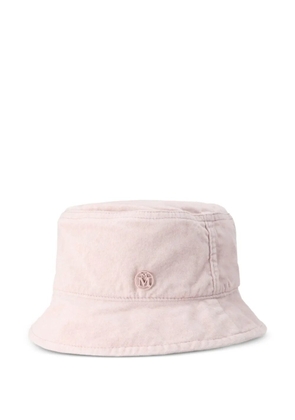 Maison Michel logo-plaque hat - Pink