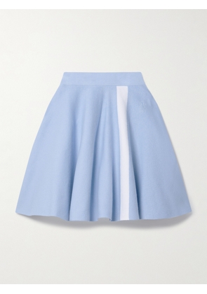 JW Anderson - Striped Cotton-blend Mini Skirt - Blue - x small,small,medium,large,x large