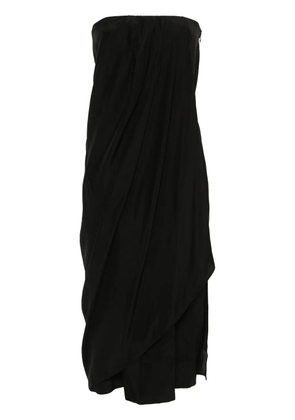 GAUGE81 Onna strapless silk midi dress - Black