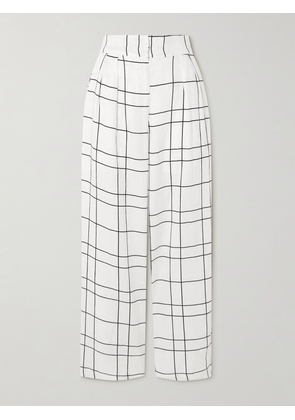 Faithfull - Duomo Checked Linen Pants - White - x small,small,medium,large,x large,xx large