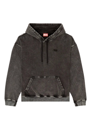 Diesel S-Boxt-Hood-Den drawstring oval-patch hoodie - Grey