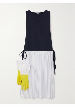 Gohar World - Hands On Host Faux Pearl-embellished Apron And Gloves Set - Multi - One size