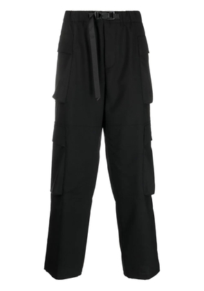 Bonsai buckle-fastening belted cargo trousers - Black