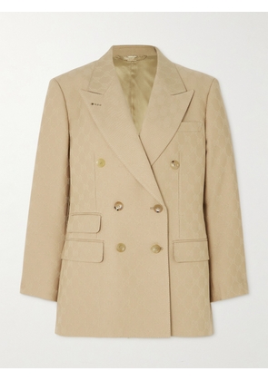 Gucci - Double-breasted Wool-jacquard Blazer - Brown - IT36,IT38,IT40,IT42,IT44,IT46,IT50