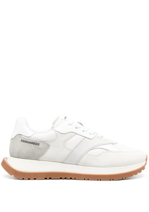 DSQUARED2 colour-block panelled leather sneakers - White