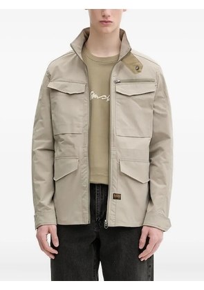 G-Star RAW zip-fastening flap-pocket jacket - Neutrals