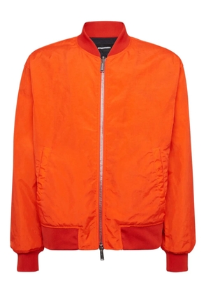 DSQUARED2 logo-print bomber jacket - Orange
