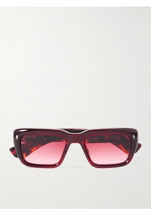 Jacques Marie Mage - Walker Square-frame Acetate Sunglasses - Burgundy - One size