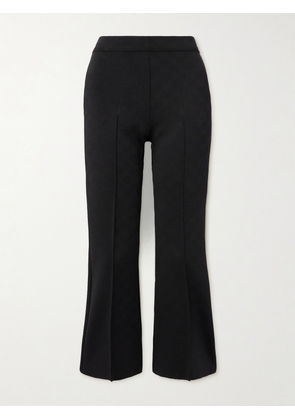 HIGH SPORT - Nsfw Crop Kick Checked Stretch-knit Flared Pants - Black - x small,small,medium,large,x large