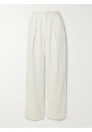 MARA HOFFMAN - Marella Pleated Hemp Straight-leg Pants - White - US00,US0,US2,US4,US6,US8,US10,US12,US14