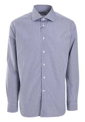Corneliani mini-checked shirt - Blue
