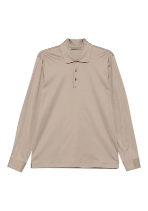 Corneliani long-sleeve polo shirt - Neutrals