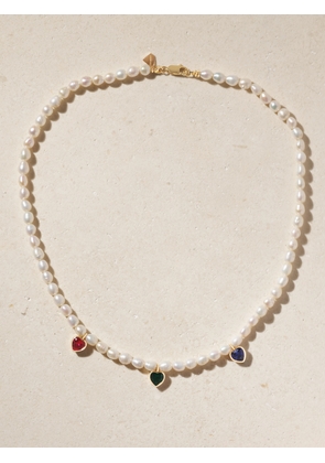 Alison Lou - So Much Love 14-karat Gold Laboratory-grown Multi-stone Necklace - One size